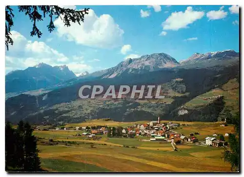 Moderne Karte Lantsch Lenz Graubunden gegen Mon Stierva Piz Arblatsch und Piz Toissa