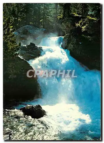 Moderne Karte Cascata de Bernina