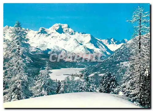 Cartes postales moderne Oberengadin Blick gegen Silvaplana