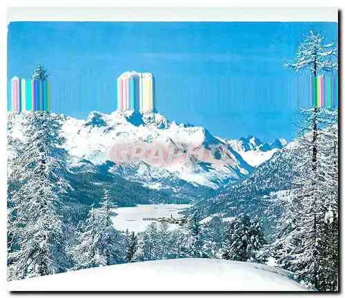 Cartes postales moderne Oberengadin Blick gegen Silvaplana