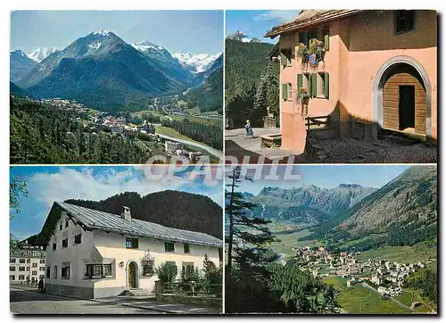 Moderne Karte Pontresina Engadiner Haus