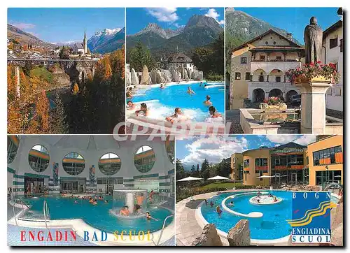 Moderne Karte Engadin Bad Scuol