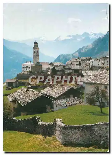 Moderne Karte Soglio Val Bregaglia Blick gegen Italien