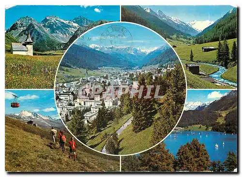 Cartes postales moderne Davos 1560 Hohenpromenade gegen Tinzenhorn