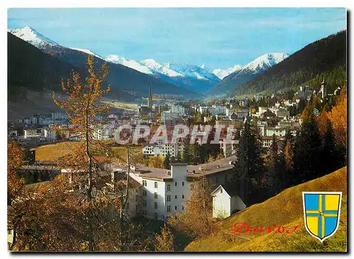 Cartes postales moderne Davos Vue sur Davos et le Tinzenhorn