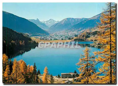 Cartes postales moderne Blick uber den Davosersee auf Davos