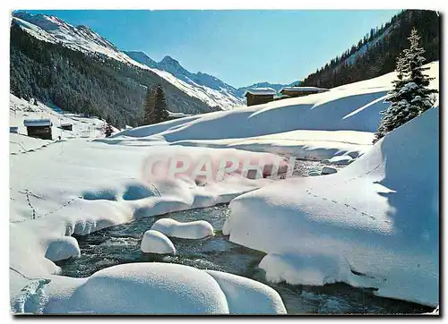 Cartes postales moderne Davos Winterschonheit am Dischmabach