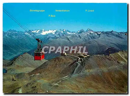 Cartes postales moderne Davos Parsenn Blick vom Weissfluhgipfel auf Weissfluhjoch