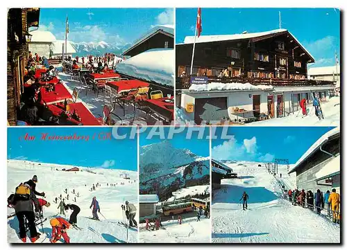 Cartes postales moderne Berg und Skihaus Obergmeind Obertschappina Graub