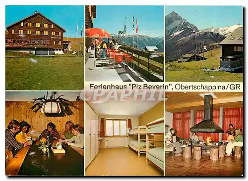 Moderne Karte Ferienhaus Piz Beverin Obertschappina