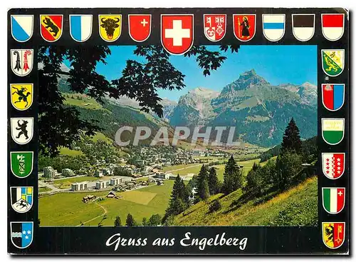 Moderne Karte Gruss aus Engelberg