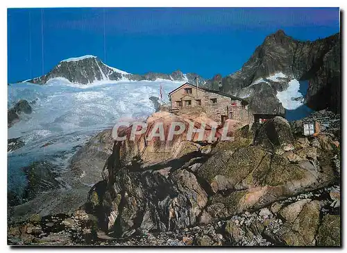 Moderne Karte Albert Heim Hutte Sac mit Galenstock Tiefengletscher und Gletschhorn