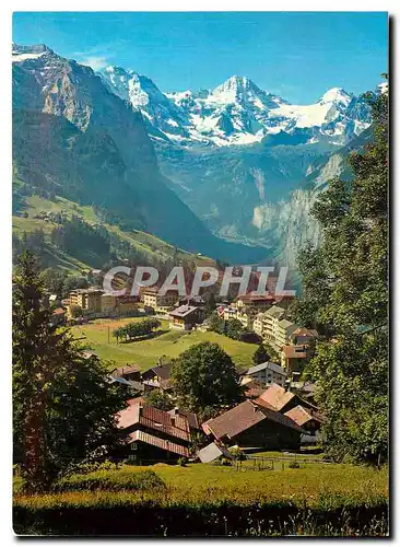 Cartes postales moderne Wengen mit Grosshorn Breithorn und Tschingelhorn