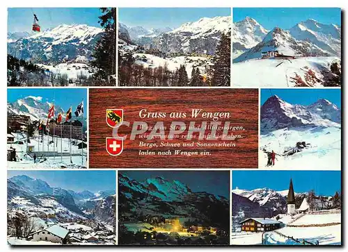 Cartes postales moderne Gruss aus Wengen