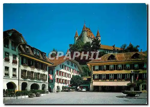 Cartes postales moderne Thun Thoune Blick auf Schloss Vue du Chateau