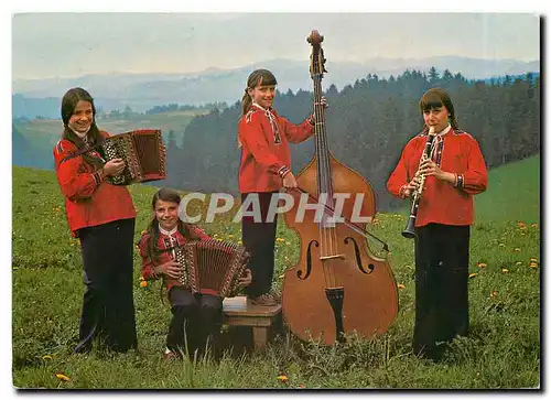 Cartes postales moderne Geschwister Amacher Otzenberg Schwanden Folklore