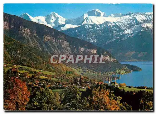 Cartes postales moderne Sigriswil Thunersee Eiger Monch Jungfrau
