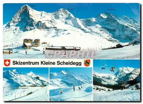 Moderne Karte Skizentrum Kleine Scheidegg