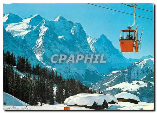 Cartes postales moderne Gondelbahn Reuti Bidmi Magisalp Wetterhorngruppe Eiger