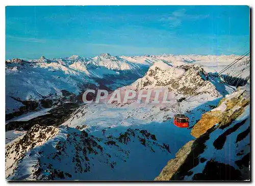 Moderne Karte Luftseibahn Sivaplana Corvatsch