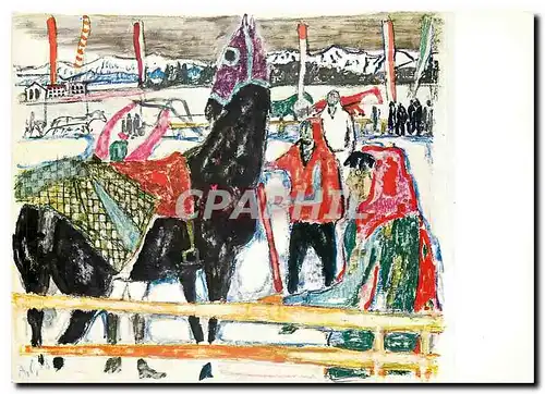 Cartes postales moderne Sattelplatz Place ou l'on selle les Chevaux