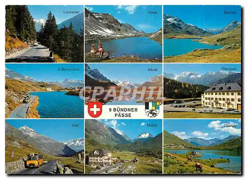 Cartes postales moderne Bundner Passe Lukmanier Fluela Bernina