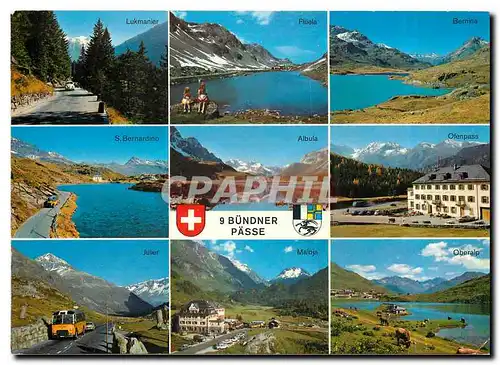Cartes postales moderne Bundner Passe Lukmanier Fluela Bernina