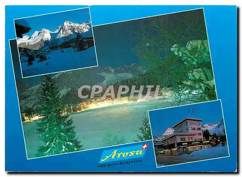 Cartes postales moderne Arosa Obersee Vollmondnacht