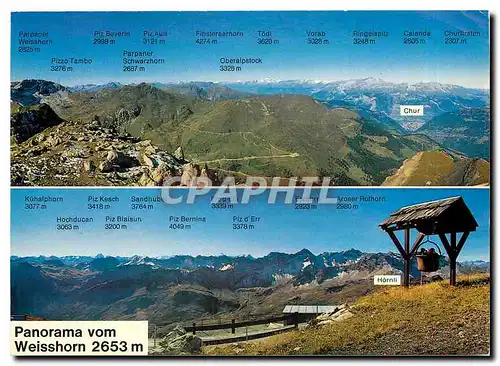 Moderne Karte Panorama vom Weisshorn