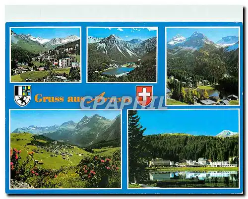 Moderne Karte Gruss aus Arosa