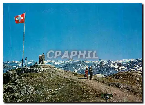 Moderne Karte Arosa Weisshorn Piz Kesch Bildmitte