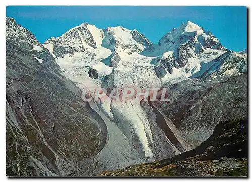 Moderne Karte Blick von der Fuorcla Surlej auf Piz Bernina