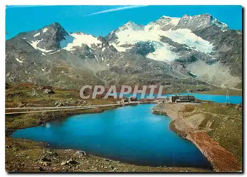 Moderne Karte Ospizio Bernina Lago della Crocetta e Lago Bianco e Pizza Cambrena