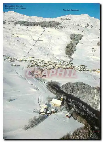 Cartes postales moderne Villa Val Lumnezia Graubunden mit dem Skigebiel