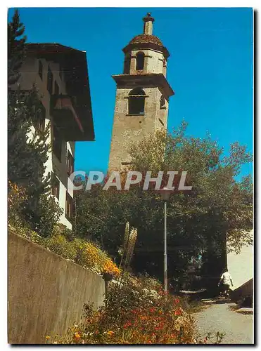 Moderne Karte Schiefer Turm von St Moritz Engadin Schweiz