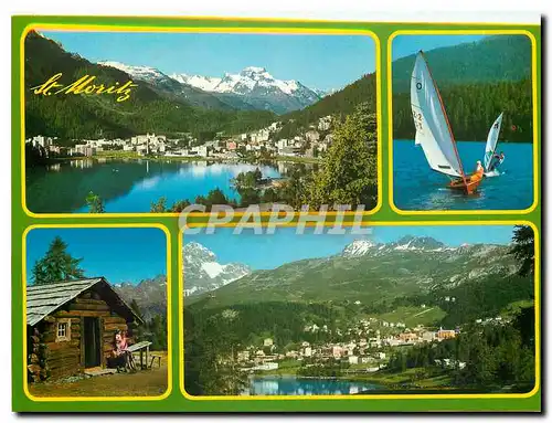 Moderne Karte St Moritz Engadin Schweiz