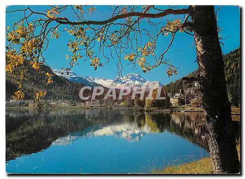 Cartes postales moderne St Moritz Bad mit Piz La Margna