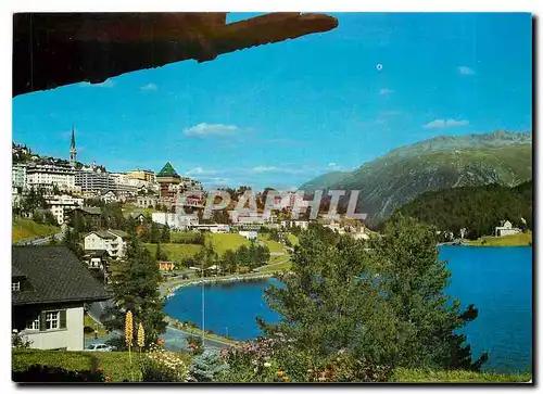 Moderne Karte St Moritz Engadin Schweiz