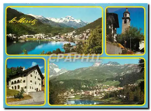 Cartes postales moderne St Moritz Schiefer Turms Engadiner Museum