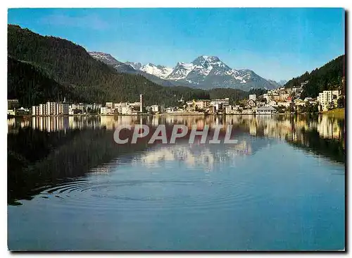 Moderne Karte St Moritz mit Piz della Margna