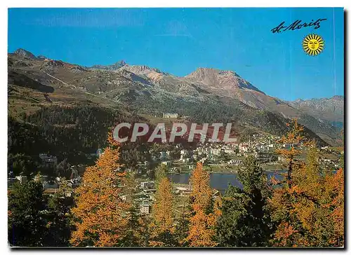 Cartes postales moderne St Moritz mit dem See Chanterella und Corviglia