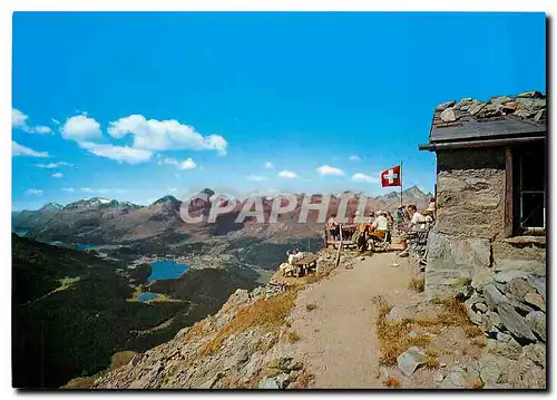 Moderne Karte Blick vom Oberen Schafberg Segantini Hutte