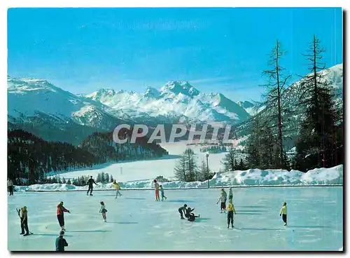 Cartes postales moderne Eisbahn v Suvretta House St Moritz