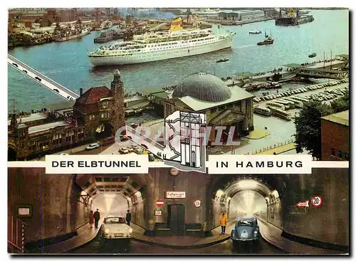 Moderne Karte Der Elbtunnel in Hamburg Hamburg Hafen