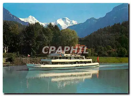 Moderne Karte Interlaken mit Monch und Jungfrau