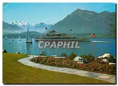 Cartes postales moderne AM Thunersee Strandpromenade Hilterfingen