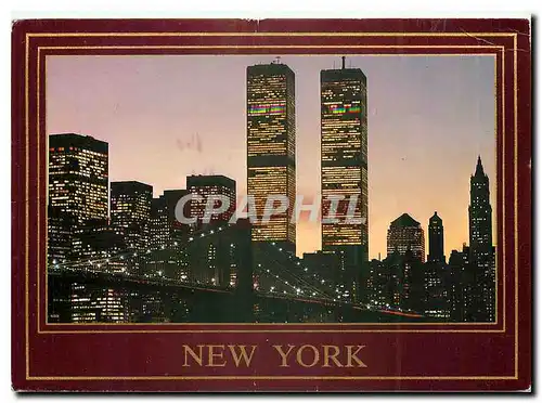Cartes postales moderne New York The Brooklyn Bridge surroundeed by the towering lower Manhattan skyline