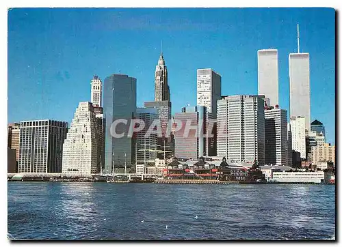Moderne Karte Financial District with the South Street Seaport in the foreground New York City