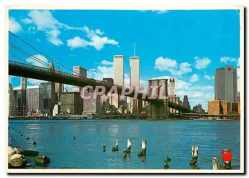 Cartes postales moderne New York City Brooklyn Bridge and the lower Manhattan skyline