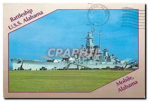 Moderne Karte Battleship USS Alabama Mobile Alabama
